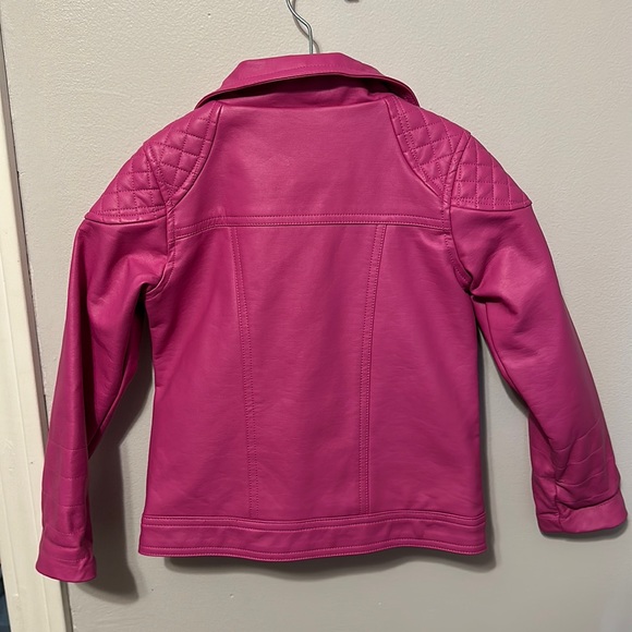Toddler Pink Studded Leather Jacket 💖 size 4t - Picture 4 of 4